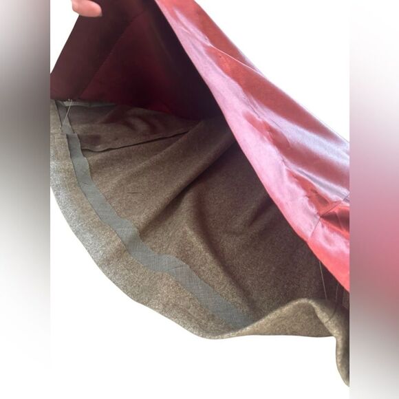 Vintage Youthcraft Brown Velvet Trimmed Wool Trench Coat - Picture 9 of 14